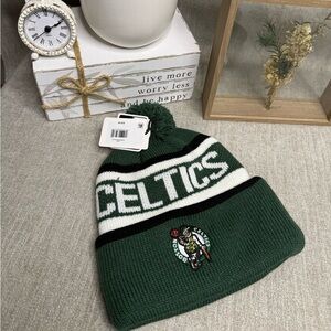 Boston Celtics Knit Beanie Pom Hat | NBA Official | Green | NWT